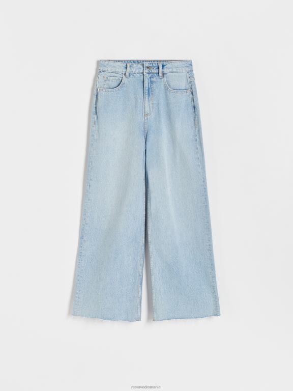 albastru Reserved femei îmbrăcăminte blugi marina cu talie înaltă 648HZ107