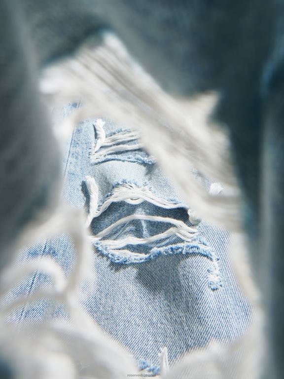 albastru Reserved femei îmbrăcăminte blugi mom fit cu talie înaltă 648HZ755