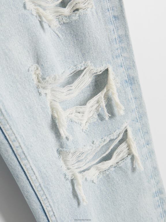 albastru Reserved femei îmbrăcăminte blugi mom fit cu talie înaltă 648HZ756