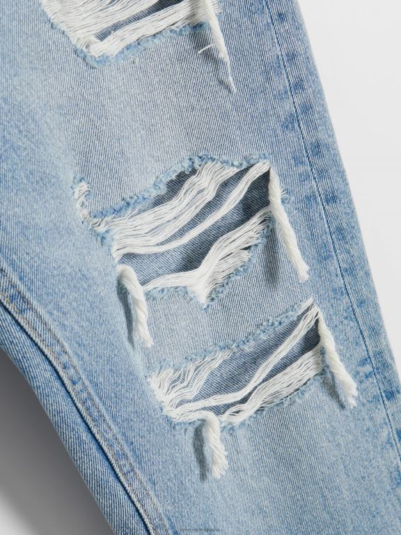 albastru Reserved femei îmbrăcăminte blugi mom fit cu talie înaltă 648HZ758