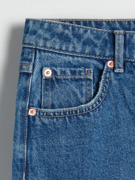 albastru Reserved femei îmbrăcăminte blugi mom fit cu talie înaltă 648HZ789