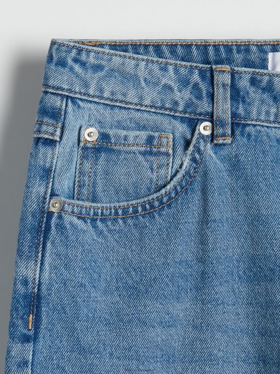 albastru Reserved femei îmbrăcăminte blugi mom fit cu talie înaltă 648HZ790