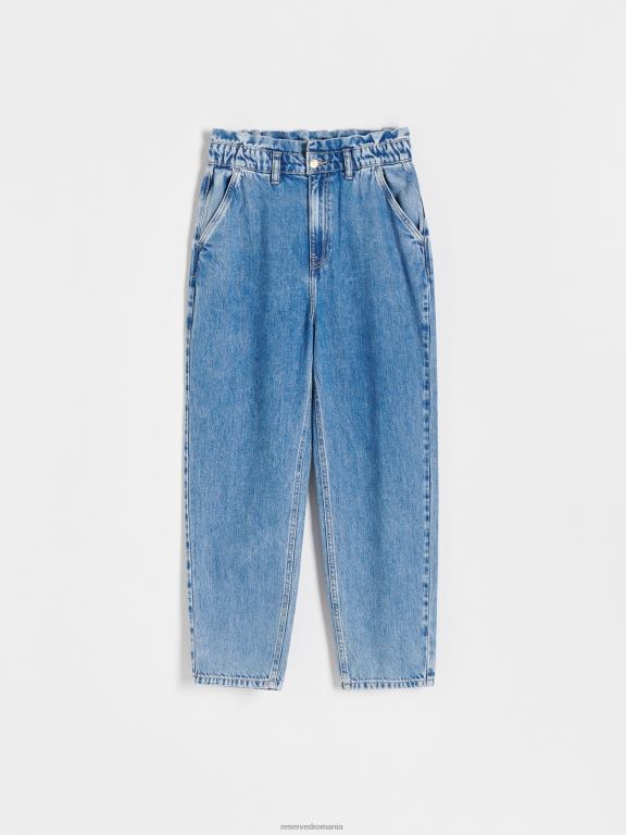 albastru Reserved femei îmbrăcăminte blugi paperbag 648HZ744