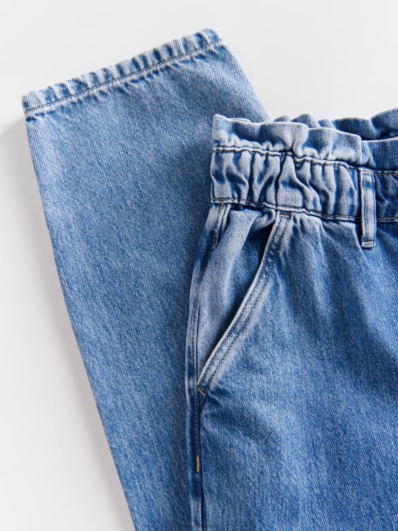 albastru Reserved femei îmbrăcăminte blugi paperbag 648HZ744