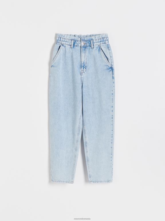 albastru Reserved femei îmbrăcăminte blugi paperbag 648HZ746