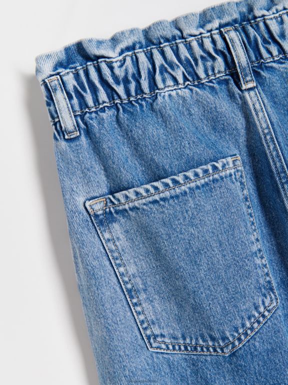 albastru Reserved femei îmbrăcăminte blugi paperbag 648HZ747