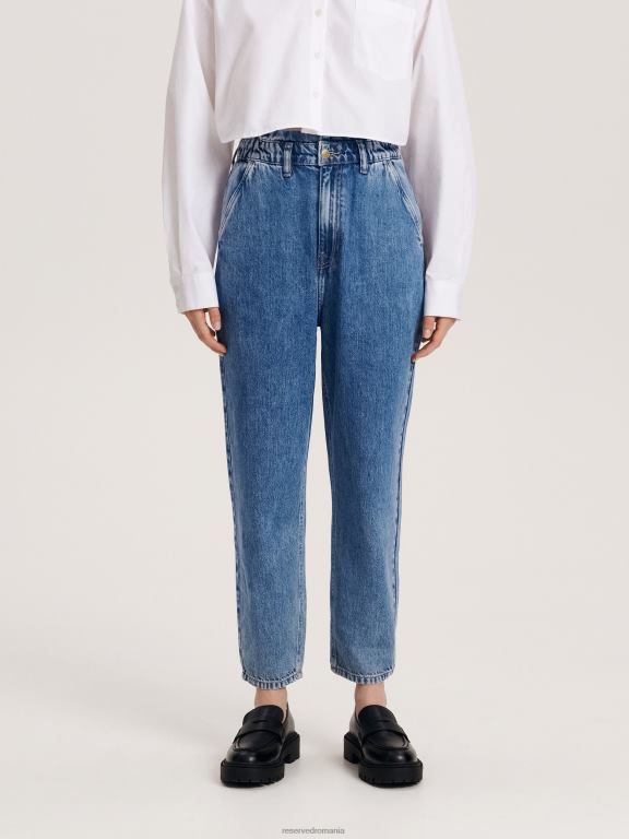 albastru Reserved femei îmbrăcăminte blugi paperbag 648HZ747
