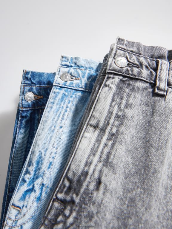 albastru Reserved femei îmbrăcăminte blugi paperbag 648HZ747