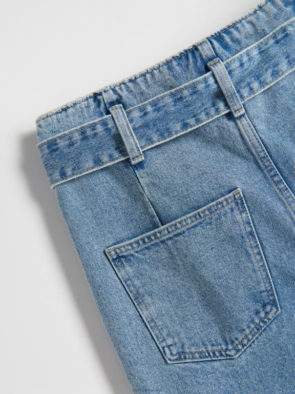 albastru Reserved femei îmbrăcăminte blugi paperbag 648HZ752