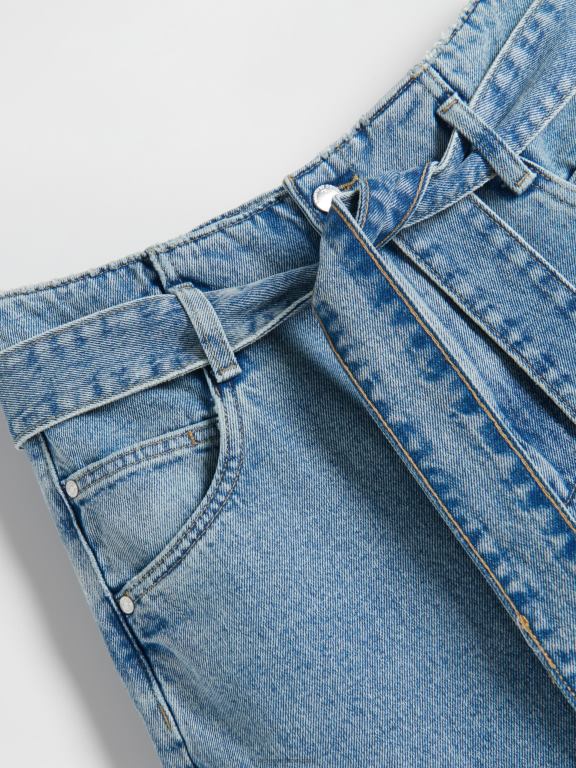 albastru Reserved femei îmbrăcăminte blugi paperbag 648HZ753