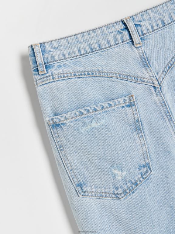 albastru Reserved femei îmbrăcăminte blugi rupti 648HZ776