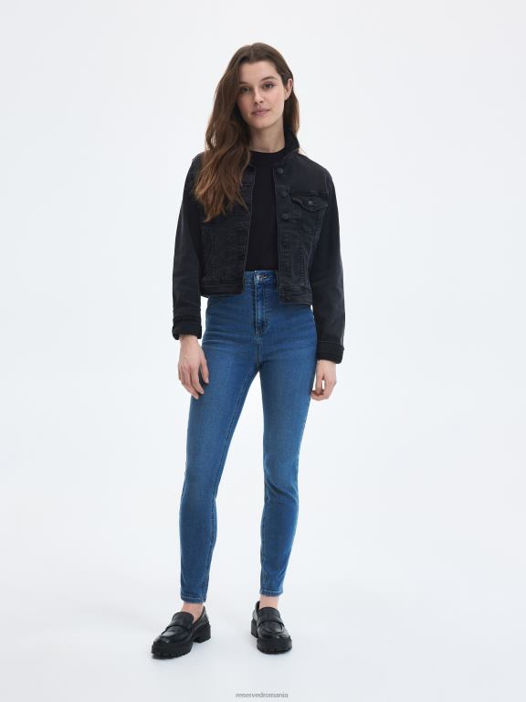 albastru Reserved femei îmbrăcăminte blugi slim fit 648HZ800