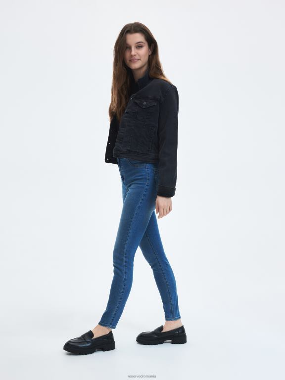 albastru Reserved femei îmbrăcăminte blugi slim fit 648HZ800