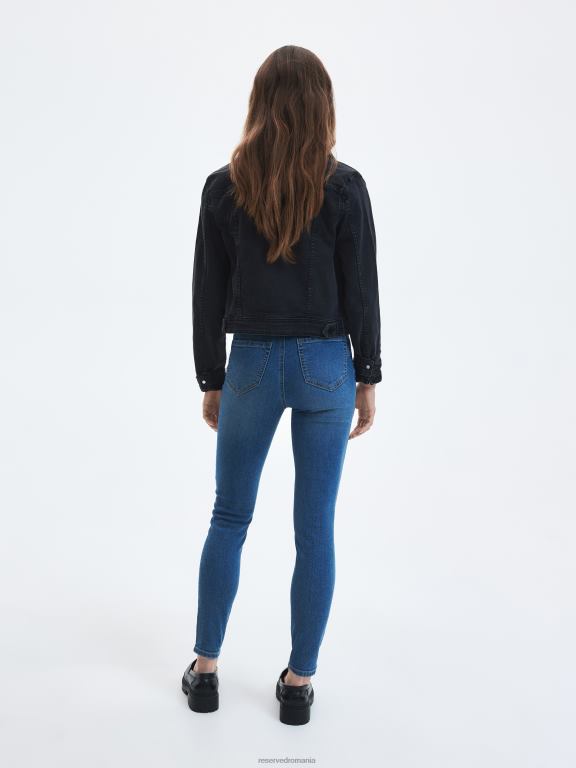 albastru Reserved femei îmbrăcăminte blugi slim fit 648HZ800