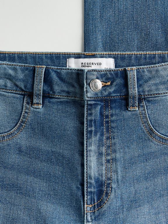 albastru Reserved femei îmbrăcăminte blugi slim fit 648HZ800