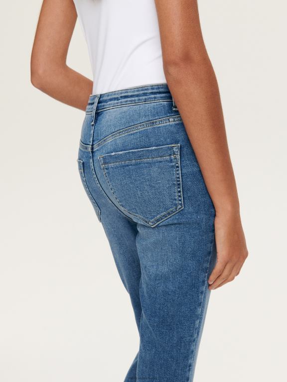 albastru Reserved femei îmbrăcăminte blugi subțiri 648HZ550