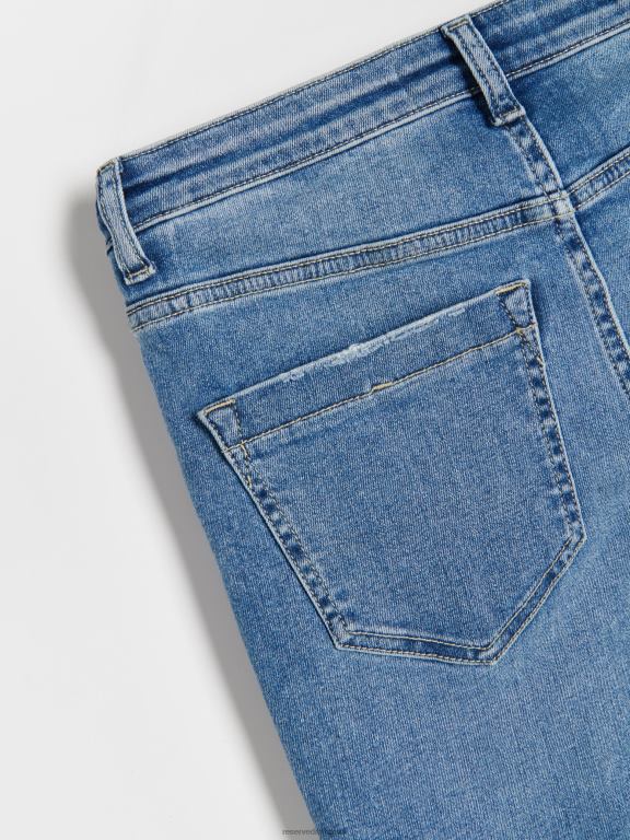 albastru Reserved femei îmbrăcăminte blugi subțiri 648HZ741