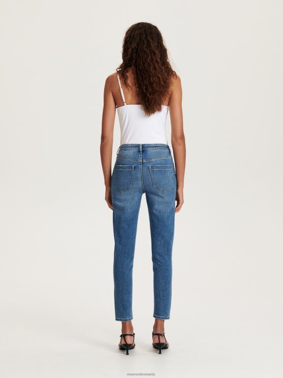 albastru Reserved femei îmbrăcăminte blugi subțiri 648HZ741