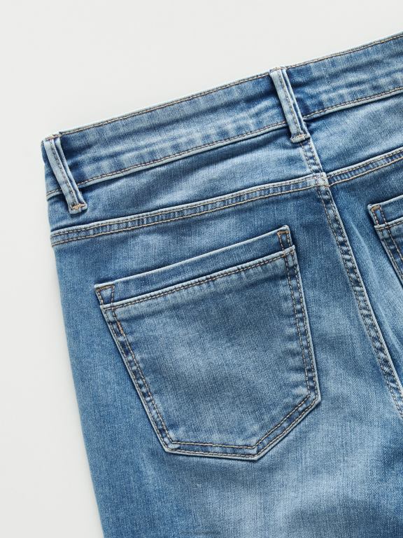 albastru Reserved femei îmbrăcăminte blugi subțiri 648HZ781