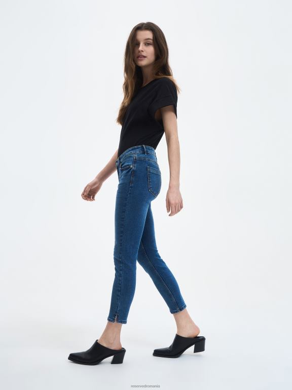 albastru Reserved femei îmbrăcăminte blugi subțiri 648HZ782
