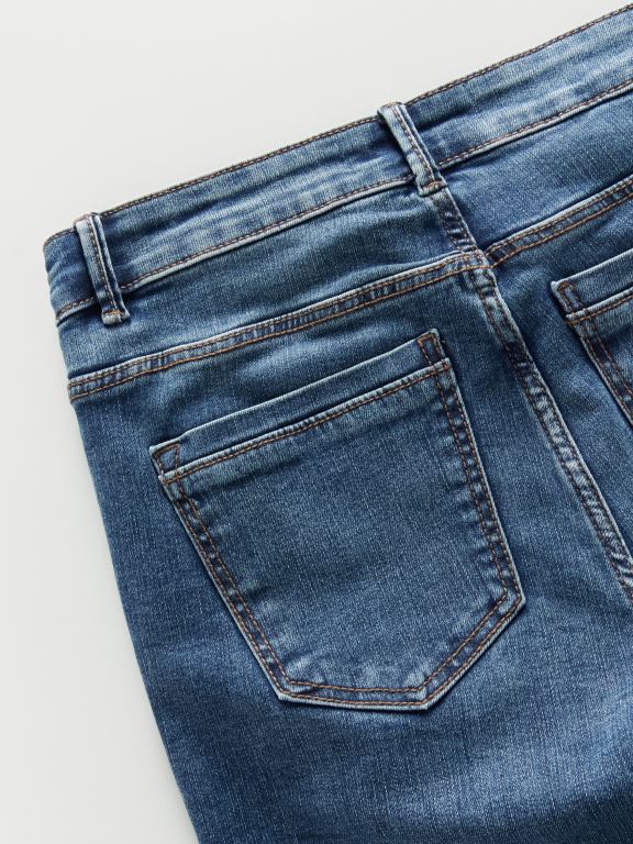 albastru Reserved femei îmbrăcăminte blugi subțiri 648HZ782