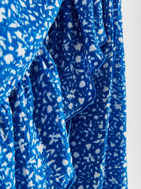 albastru Reserved femei îmbrăcăminte fusta mini cu volane 648HZ843