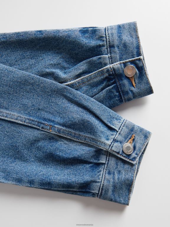 albastru Reserved femei îmbrăcăminte jacheta denim 648HZ877