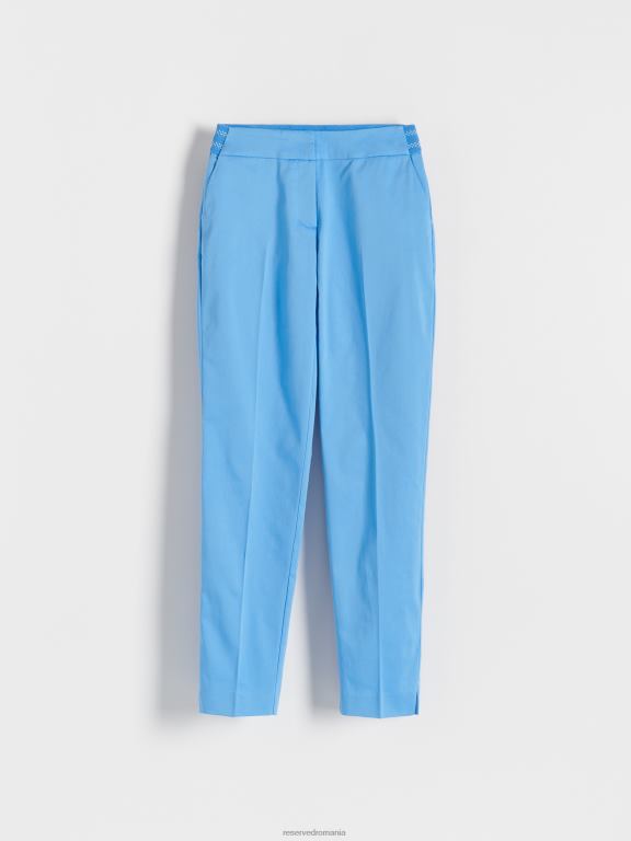 albastru Reserved femei îmbrăcăminte pantaloni noi cu pliu presat 648HZ684