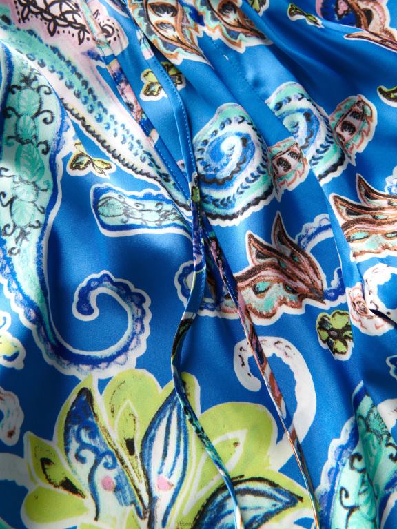 albastru Reserved femei îmbrăcăminte pantaloni palazzo cu model 648HZ698