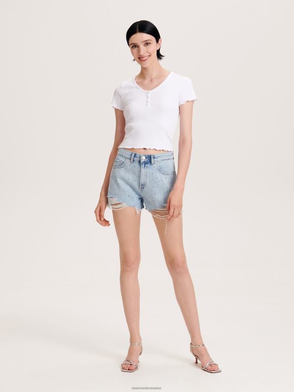 albastru Reserved femei îmbrăcăminte pantaloni scurți cu detalii 648HZ605