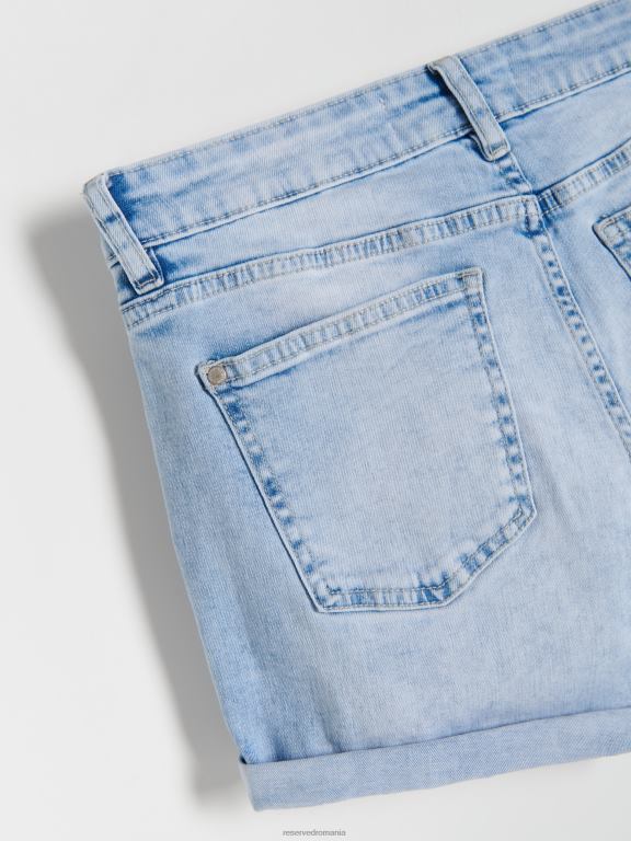 albastru Reserved femei îmbrăcăminte pantaloni scurți din denim 648HZ597