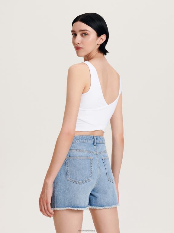 albastru Reserved femei îmbrăcăminte pantaloni scurți din denim 648HZ602