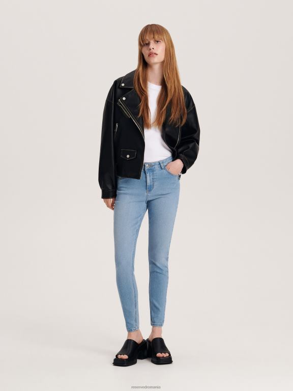 albastru Reserved femei îmbrăcăminte împinge în sus blugii 648HZ541