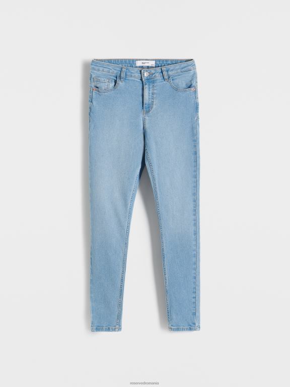 albastru Reserved femei îmbrăcăminte împinge în sus blugii 648HZ541