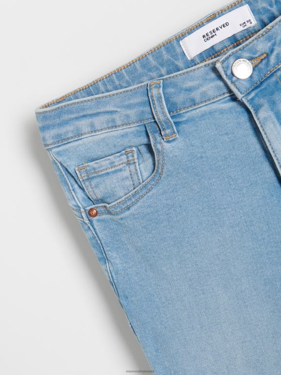 albastru Reserved femei îmbrăcăminte împinge în sus blugii 648HZ541