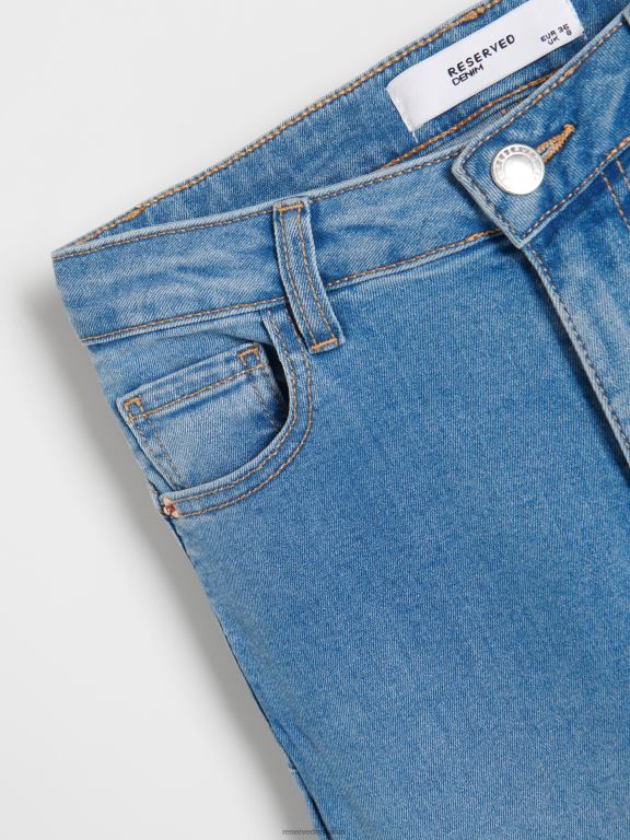 albastru Reserved femei îmbrăcăminte împinge în sus blugii 648HZ544
