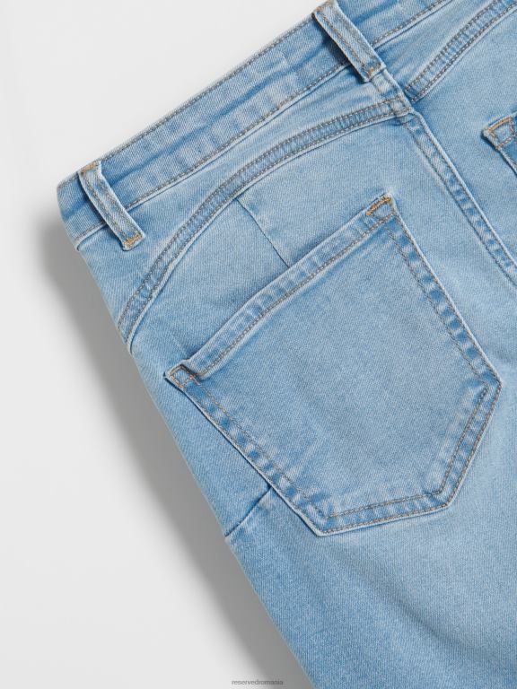 albastru Reserved femei îmbrăcăminte împinge în sus blugii 648HZ761