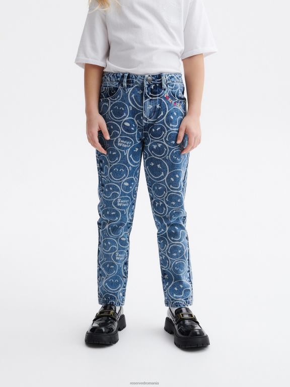 albastru Reserved fetelor îmbrăcăminte blugi boyfriend smileyworld 648HZ1968
