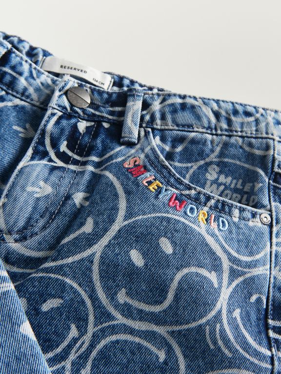 albastru Reserved fetelor îmbrăcăminte blugi boyfriend smileyworld 648HZ1968