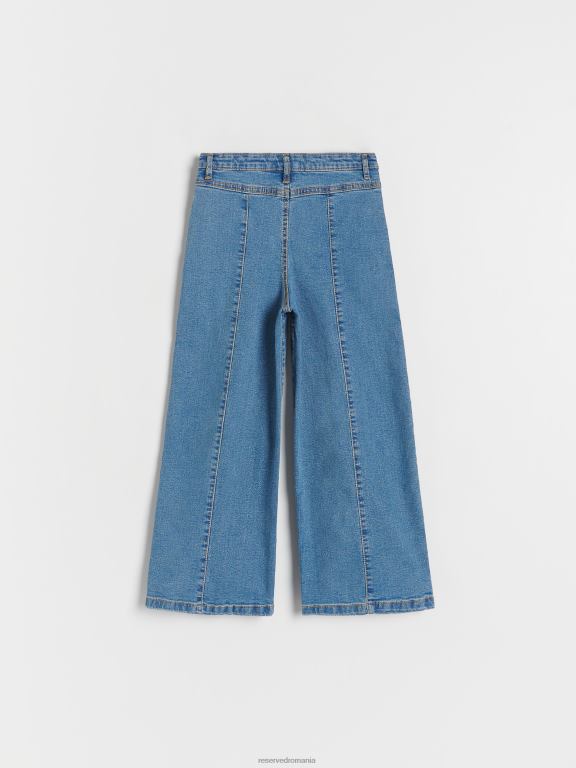 albastru Reserved fetelor îmbrăcăminte blugi sifonati cu cusaturi frontale 648HZ1808