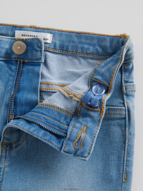 albastru Reserved fetelor îmbrăcăminte blugi skinny cu talie înaltă 648HZ1778