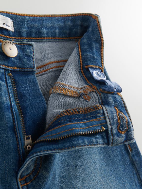 albastru Reserved fetelor îmbrăcăminte blugi skinny cu talie înaltă 648HZ1831