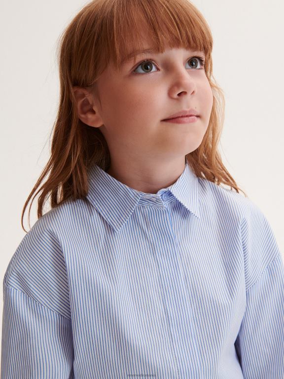 albastru Reserved fetelor îmbrăcăminte cămașă cu dungi 648HZ1907