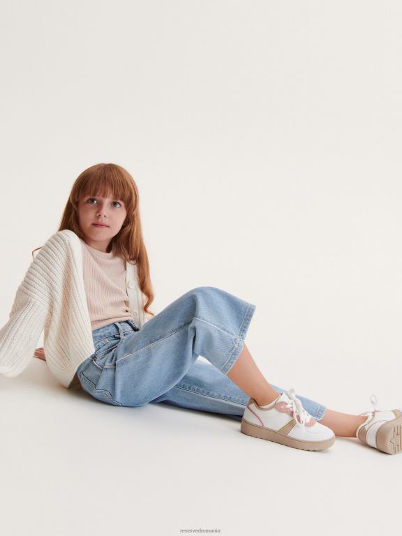 albastru Reserved fetelor îmbrăcăminte pantaloni clasici din denim moale 648HZ1854