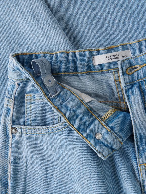 albastru Reserved fetelor îmbrăcăminte pantaloni clasici din denim moale 648HZ1854