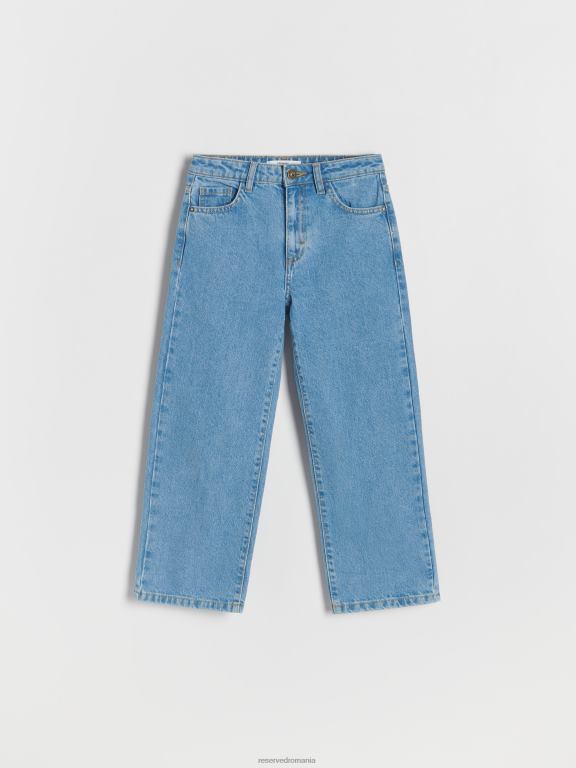 albastru Reserved fetelor îmbrăcăminte pantaloni drepti clasici din denim 648HZ1802