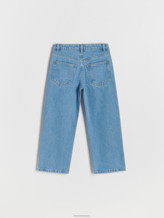 albastru Reserved fetelor îmbrăcăminte pantaloni drepti clasici din denim 648HZ1802
