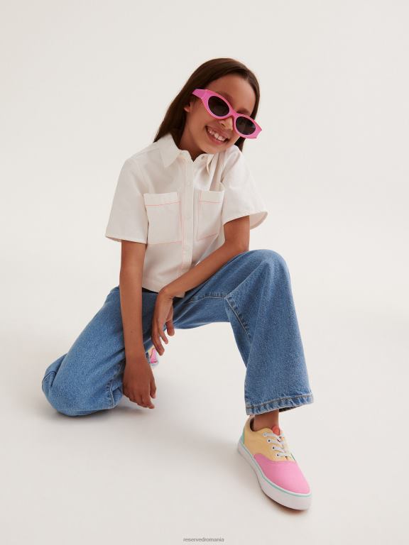 albastru Reserved fetelor îmbrăcăminte pantaloni drepti clasici din denim 648HZ1802