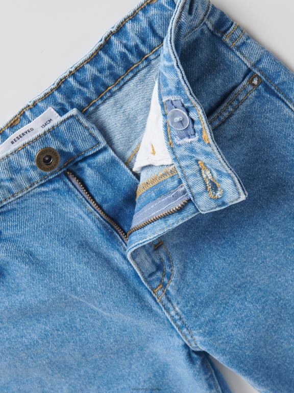 albastru Reserved fetelor îmbrăcăminte pantaloni drepti clasici din denim 648HZ1802