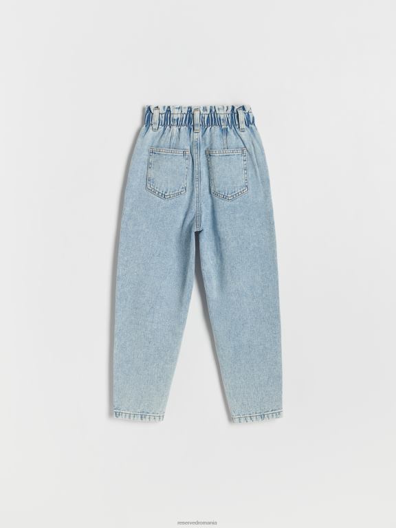 albastru Reserved fetelor îmbrăcăminte pantaloni largi din denim clasici 648HZ1902